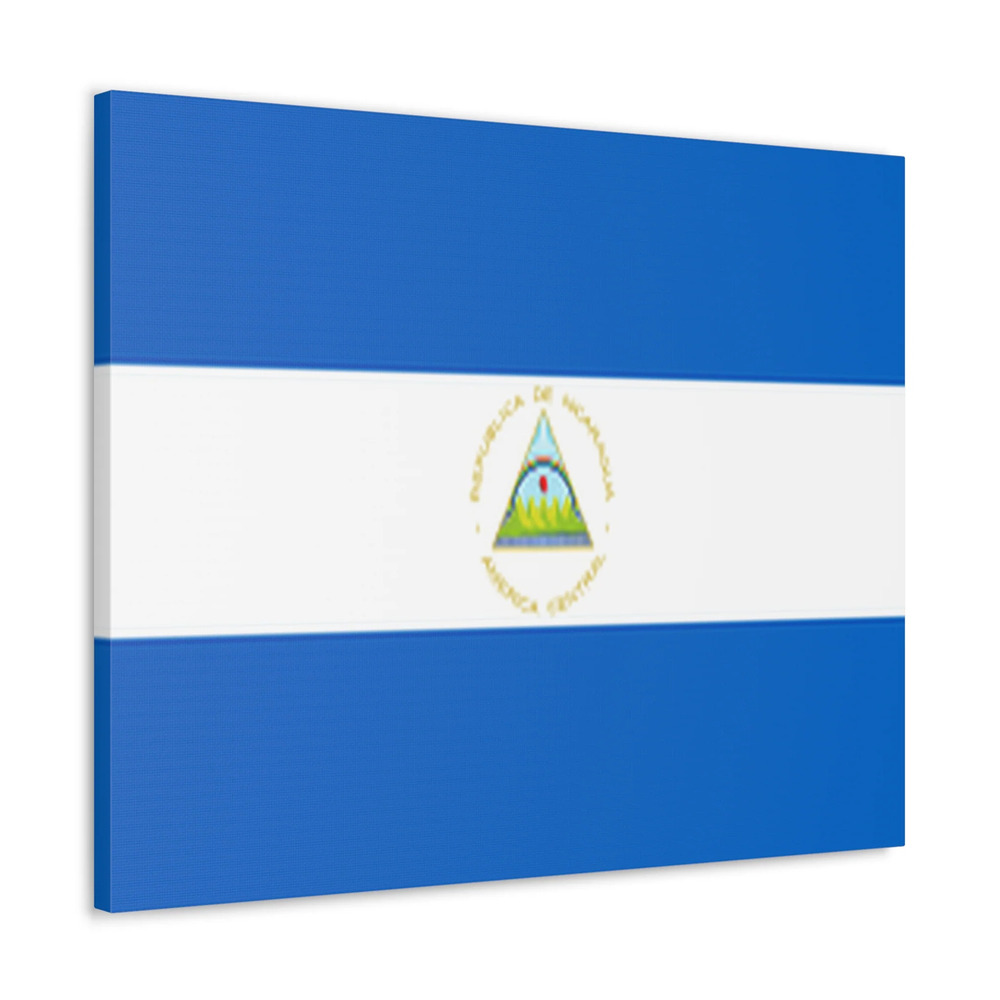 Nicaragua Country Flag Canvas Vibrant Wall Art Unframed Home Decor